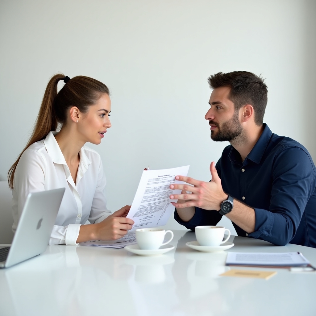 Angajat în sesiune de negociere